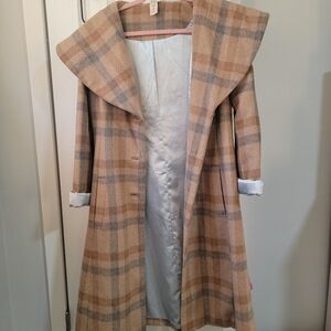 Womans Wool, Silk Lined Winter Coat
